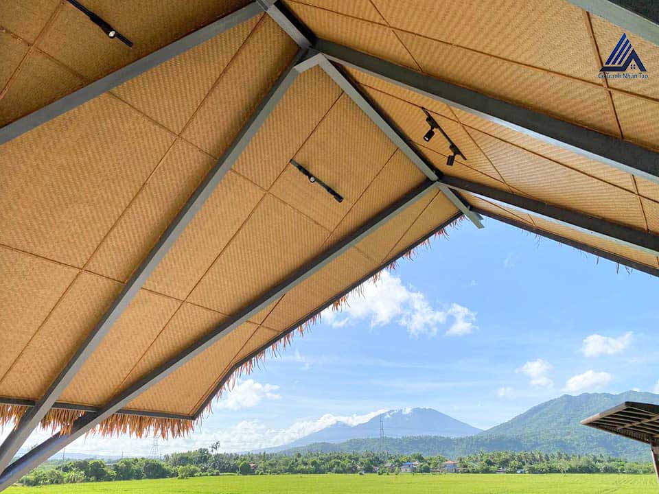 Hình ảnh trần bungalow sử dụng Cót ép nhân tạo - vừa thẩm mỹ vừa bền - tối ưu chi phí homestay