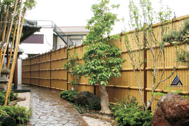 Hàng rào tre nhựa kiểu Nhật Bản cực đẹp