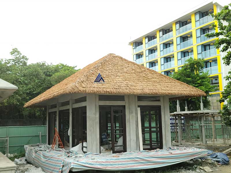 Công trình thực tế nhà mái rơm nhân tạo 2023 tại Đà Nẵng